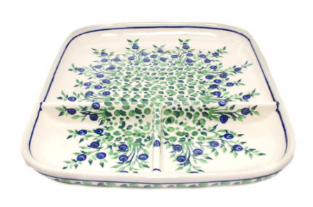 Platou ceramica Berries, smaltuit, pictat manual, 25,0 x 21,0cm [4]