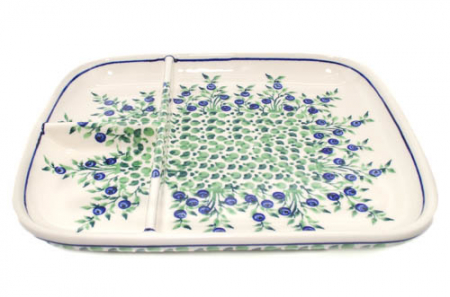 Platou ceramica Berries, smaltuit, pictat manual, 25,0 x 21,0cm [3]