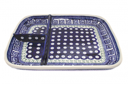 Platou ceramica Infinity, smaltuit, pictat manual, 25,0 x 21,0 cm [5]