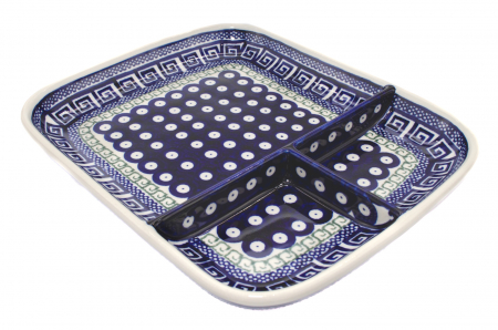 Platou ceramica Infinity, smaltuit, pictat manual, 25,0 x 21,0 cm [3]