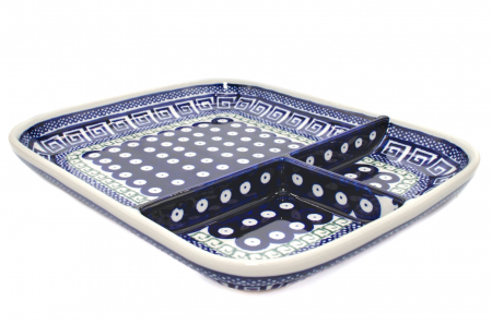 Platou ceramica Infinity, smaltuit, pictat manual, 25,0 x 21,0 cm [0]