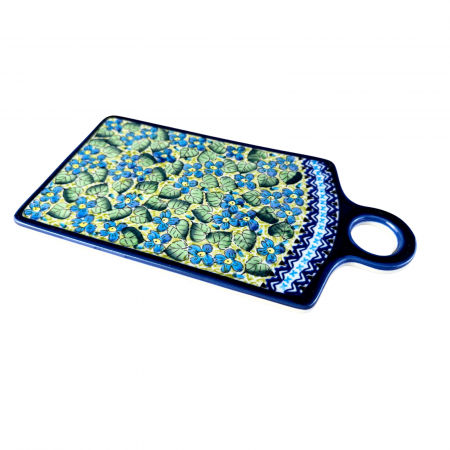 Platou dreptunghiular pentru branzeturi Blossom, ceramica smaltuita, pictat manual, 14,3 x 28,5 cm [3]