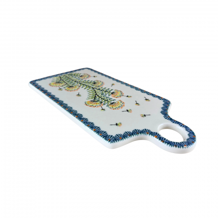 Platou dreptunghiular pentru branzeturi Floral Field , ceramica smaltuita, pictat manual, 14,3 x 28,5 cm [3]