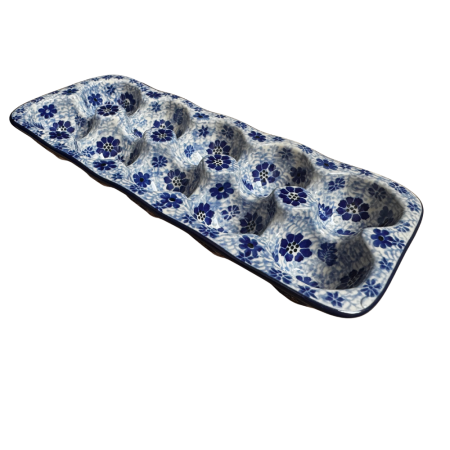 Noutăți. - Platou dreptunghiular pentru oua Butterfly Dance, ceramica smaltuita, pictat manual