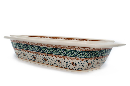 Platou dreptunghiular pentru servire, Garden in the Wind ceramica smaltuita, pictat manual, 18,5 x 36,0 cm, volum 1,5 L [1]