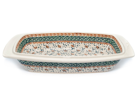 Platou dreptunghiular pentru servire, Garden in the Wind ceramica smaltuita, pictat manual, 18,5 x 36,0 cm, volum 1,5 L [2]