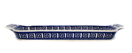 Platou dreptunghiular pentru servire Infinity, ceramica smaltuita, pictat manual, 14,8 x 33,4 cm [3]