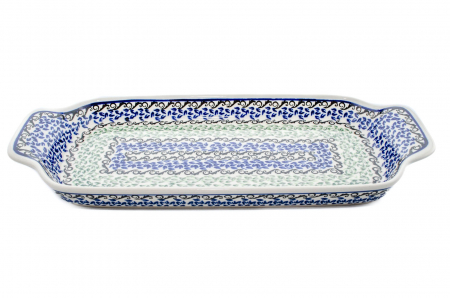 Platou dreptunghiular pentru servire Sweet Dreams, ceramica smaltuita, pictat manual, 14,8 x 33,4 cm [3]
