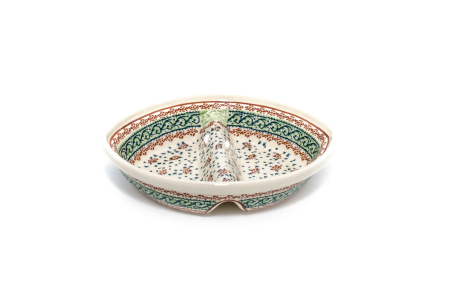 Platou Garden in the Wind, ceramica smaltuita, pictat manual, 21,0 x 17,6 cm [2]