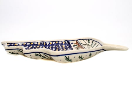 Platou in forma de brad Festiv Season, ceramica smaltuita, pictata manual, 31,50 x 27,8 cm [4]