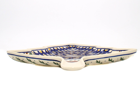 Platou in forma de brad Festiv Season, ceramica smaltuita, pictata manual, 31,50 x 27,8 cm [3]