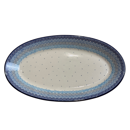 Platou oval, lung, pentru servire Morning Glory, ceramica smaltuita, pictat manual, 22,0 x 37,5 cm [1]