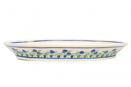Platou oval pentru servire Berries, ceramica smaltuita, pictat manual, 15,7 x 27,0 cm [5]