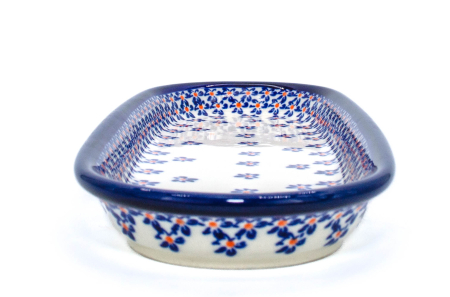 Platou oval pentru servire Blue Field, ceramica smaltuita, pictat manual, 11,1 x 28,3 cm [8]