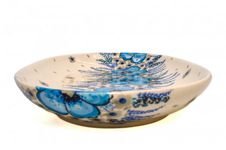 Platou oval pentru servire, ceramica smaltuita, pictat manual, 16,8 x 27,3 cm [7]