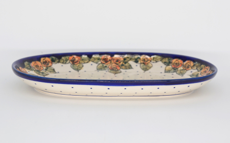 Platou oval pentru servire Emotions, ceramica smaltuita, pictat manual, 16,8 x 27,3 cm [3]