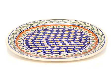 Platou oval pentru servire Festive Season, ceramica smaltuita, pictat manual, 26,7 x 34,0 cm [4]