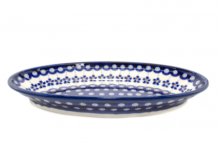 Platou oval pentru servire Floral Peacock, ceramica smaltuita, pictat manual, 15,7 x 27,0 cm [4]