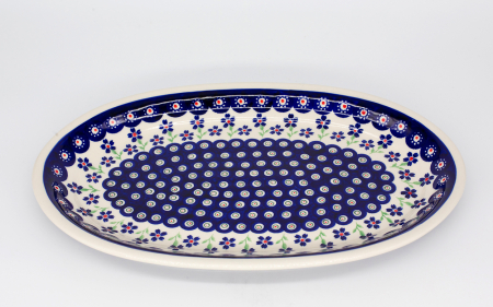 Platou oval pentru servire Hope, ceramica smaltuita, pictat manual, 22,0 x 35,4 cm [1]