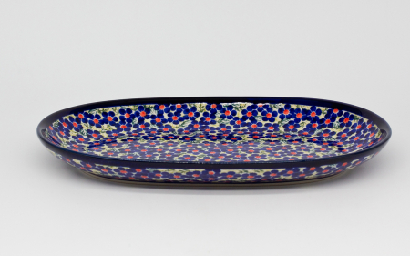 Platou oval pentru servire Imperial Bouquet, ceramica smaltuita, pictat manual, 16,8 x 27,3 cm [2]