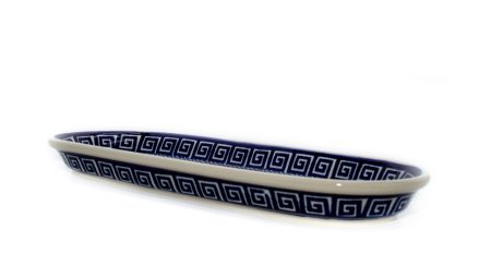 Platou oval pentru servire Infinity, ceramica smaltuita, pictat manual, 11,1 x 28,3 cm [2]