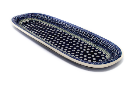 Platou oval pentru servire Infinity, ceramica smaltuita, pictat manual, 16,7x 49.0 cm [0]