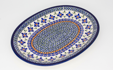 Platou oval pentru servire Joy, ceramica smaltuita, pictat manual, 22,1 x 29,1 cm [1]