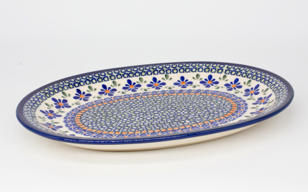 Platou oval pentru servire Joy, ceramica smaltuita, pictat manual, 22,1 x 29,1 cm [2]