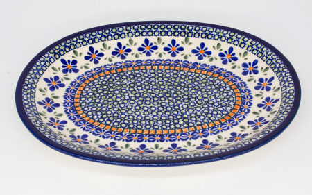 Platou oval pentru servire Joy, ceramica smaltuita, pictat manual, 22,1 x 29,1 cm [0]