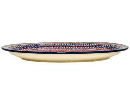 Platou oval pentru servire Poppy Bouquet, ceramica smaltuita, pictat manual, 26,7 x 34,0 cm [1]