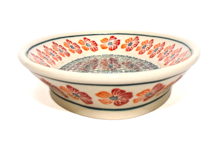 Platou oval pentru servire Poppy Rain, ceramica smaltuita, pictat manual, 15,7 x 27,0 cm [8]