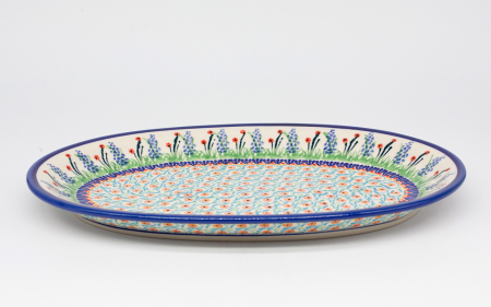 Platou oval pentru servire Summer, ceramica smaltuita, pictat manual, 19,2 x 30,0 cm [1]