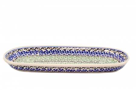 Platou oval pentru servire Sweet Dreams ceramica smaltuita, pictat manual, 11,1 x 28,3 cm [1]