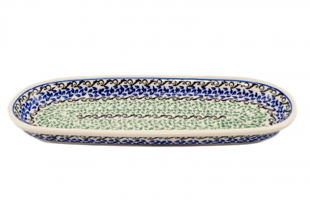 Platou oval pentru servire Sweet Dreams ceramica smaltuita, pictat manual, 11,1 x 28,3 cm [3]