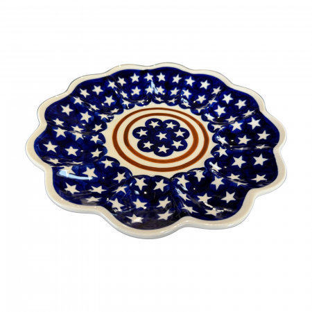 Platou pentru oua American Style, ceramica smaltuita, pictat manual, 24,0 cm [2]