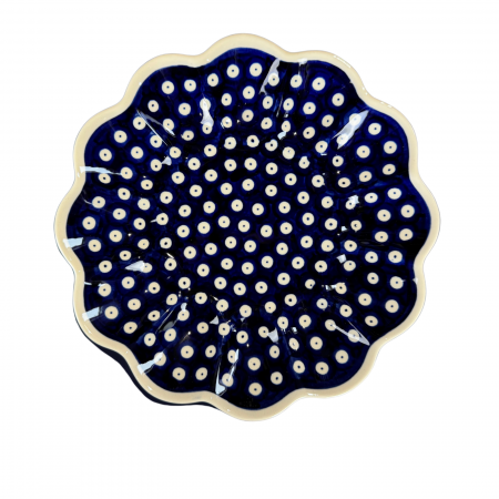 Platou pentru oua Blue Eyes, ceramica smaltuita, pictat manual, 24,0 cm [4]