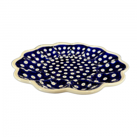 Platou pentru oua Blue Eyes, ceramica smaltuita, pictat manual, 24,0 cm [5]