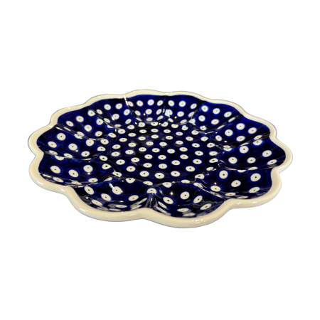 Platou pentru oua Blue Eyes, ceramica smaltuita, pictat manual, 24,0 cm [1]