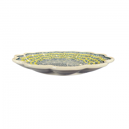 Platou pentru oua Leaf Bed, ceramica smaltuita, pictat manual, 24,0 cm [4]