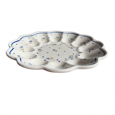 Platou pentru oua Little Flowers, ceramica smaltuita, pictat manual, 24,0 cm [5]