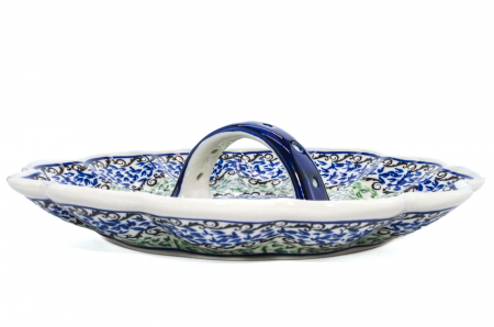 Platou cu maner pentru oua Sweet Dreams, ceramica smaltuita, pictat manual, 24,0 cm [6]