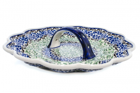 Platou cu maner pentru oua Sweet Dreams, ceramica smaltuita, pictat manual, 24,0 cm [3]