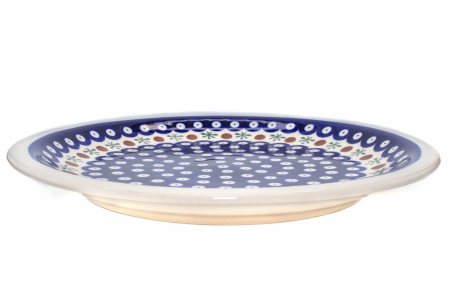 Platou rotund Blue Eyes Festive, ceramica smaltuita, pictata manual 27,2 cm [3]