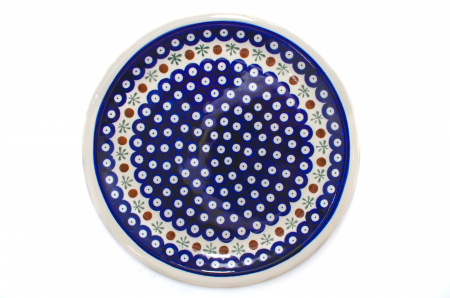 Platou rotund Blue Eyes Festive, ceramica smaltuita, pictata manual 27,2 cm [5]