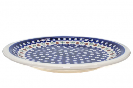Platou rotund Blue Eyes Festive, ceramica smaltuita, pictata manual 27,2 cm [4]
