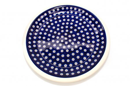 Platou rotund Blue Eyes, ceramica smaltuita, pictata manual 27,2 cm [4]