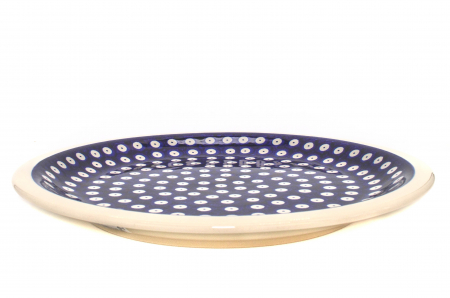 Platou rotund Blue Eyes, ceramica smaltuita, pictata manual 27,2 cm [1]