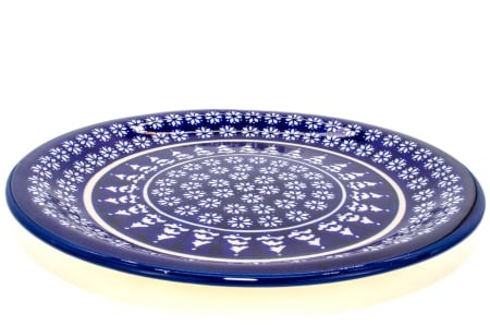 Platou rotund Christmas Night, ceramica smaltuita, pictata manual 27,2 cm [1]