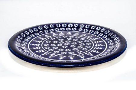 Set servire, Christmas Night, 2 platouri servire 27,2 cm, ceramica poloneza pictata manual [2]