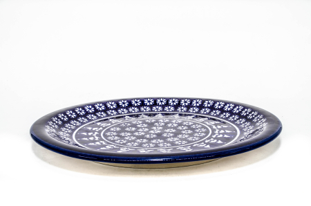 Platou rotund Christmas Night, ceramica smaltuita, pictata manual 27,2 cm [1]